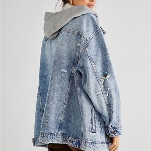 Oversized Free People denim jacket
